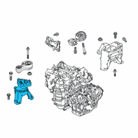 OEM 2022 Honda Accord Rubber Assembly, Engine Side Mounting Diagram - 50820-TWA-A51