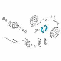 OEM 2008 Ford E-150 Park Brake Shoes Diagram - 8C2Z-2648-A