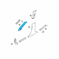 OEM 2011 Ford Flex Windshield Pillar Trim Diagram - 8A8Z-7403598-CA