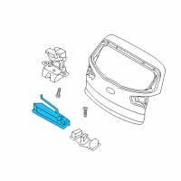 OEM Kia Sportage Tail Gate Outside Handle Assembly Diagram - 812603W000