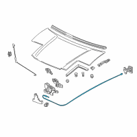 OEM 1992 Acura NSX Wire, Hood Diagram - 74130-SL0-A01