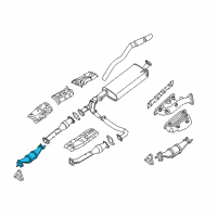 OEM 2012 Nissan Xterra Three Way Catalytic Converter Diagram - 208A2-9CD0A