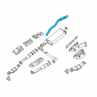 OEM 2008 Nissan Xterra Exhaust Tube Assembly, Rear Diagram - 20050-ZL00A