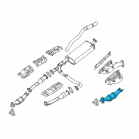 OEM Nissan Pathfinder Catalytic Converter Assembly Diagram - 208A3-ZP51C