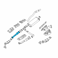 OEM 2013 Nissan Frontier Exhaust Tube Front Diagram - 20010-9CD0A