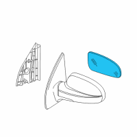 OEM Pontiac G3 Mirror, Outside Rear View (Reflector Glass Only) Diagram - 96493557