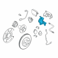 OEM 2015 BMW 640i Calliper Carrier Left Diagram - 34-21-7-846-695