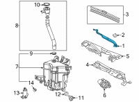 OEM Toyota Mirai Wiper Arm Diagram - 85211-62050