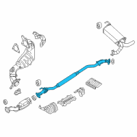 OEM 2014 Nissan Juke Exhaust, Sub Muffler Assembly Diagram - 20300-1KD0C
