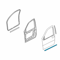 OEM Pontiac Trans Sport Lower Seal Strip Diagram - 10232754