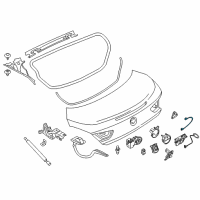 OEM 2014 BMW M6 Bowden Cable, Trunk Lid Diagram - 51-24-7-228-182