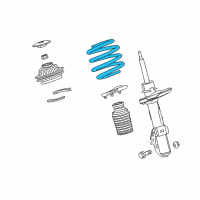 OEM 2016 Jeep Cherokee Front Coil Spring Diagram - 5168698AB