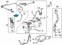 OEM 2021 Chevrolet Trailblazer Lock Ring Diagram - 42551900