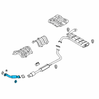 OEM 2022 Kia Seltos Front Muffler Assembly Diagram - 28610J9250