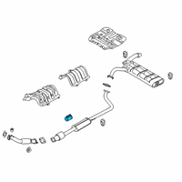OEM 2020 Hyundai Tucson Clamp-Exhaust Pipe Diagram - 28641-C8540