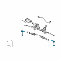 OEM 2014 Chevrolet Equinox Outer Tie Rod Diagram - 19207057