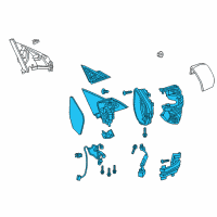 OEM Honda Civic Mirror Sub-Assembly, Passenger Side (R.C.) Diagram - 76208-TEG-A01