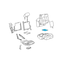 OEM 2002 Chevrolet Trailblazer EXT Seat Cushion Heater Diagram - 88949407