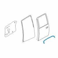 OEM 2000 Nissan Frontier MOULDING-Rear Door Outside, R Diagram - 82820-VK60A