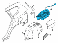 OEM 2021 Hyundai Santa Fe Housing-Fuel Filler Dr Diagram - 81595-S2500