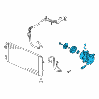 OEM 2017 Hyundai Accent Compressor Assembly Diagram - 97701-1R100