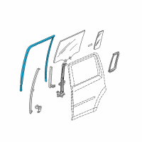 OEM 2011 Honda Pilot Runchannel Left Rear D Diagram - 72775-SZA-A02