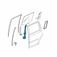 OEM 2011 Honda Pilot Regulator Assembly, Left Rear Door Power Diagram - 72750-SZA-A01