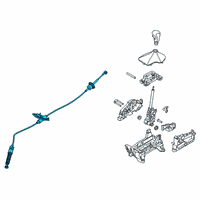 OEM 2019 Hyundai Veloster Automatic Transmission Lever Cable Assembly Diagram - 46790-J3100