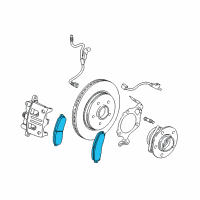 OEM 2006 Pontiac Torrent Pad Kit, Front Disc Brake Diagram - 21990460