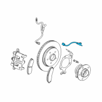 OEM Saturn Front Speed Sensor Diagram - 22676175