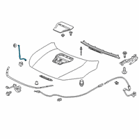 OEM 2017 Honda Civic Stay, Hood Open Diagram - 74145-TEA-T00