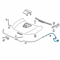 OEM 2019 Honda Civic Wire Assembly, Rear Hood (Deep Black) Diagram - 74132-TGG-A01ZA