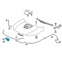 OEM 2017 Honda Civic Lock Assembly, Hood Diagram - 74120-TGH-A01