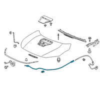 OEM 2019 Honda Civic Wire Assembly, Front Hood Diagram - 74131-TGH-A01