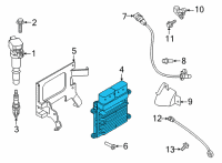 OEM 2021 Hyundai Santa Fe Electronic Control Unit Diagram - 39101-2STN5