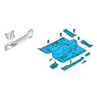 OEM Ford Front Floor Pan Diagram - FR3Z-6311135-A