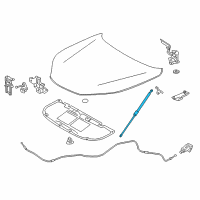 OEM 2015 Lexus NX300h Hood Support Assembly Diagram - 53440-0W280