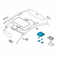 OEM 2015 Hyundai Elantra Lamp Assembly-Overhead Console Diagram - 92800-3X600-TX