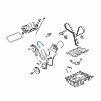 OEM Saturn Vue Seal-Timing Belt Front Upper Cover Diagram - 12581917