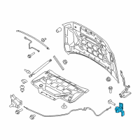 OEM Ford F-150 Release Handle Diagram - FL3Z-16916-AA