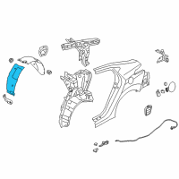 OEM 2016 Hyundai Elantra Rear Wheel Front Piece Guard, Right Diagram - 86824-3X100