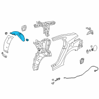 OEM 2016 Hyundai Elantra Rear Wheel Guard Assembly, Right Diagram - 86822-3X700