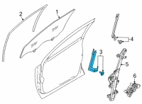 OEM 2021 Nissan Rogue Sash Assy-Front Door, Front LH Diagram - 80215-6RA1A