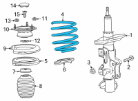 OEM Cadillac CT4 Spring Diagram - 85155090