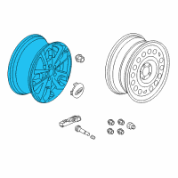 OEM 2014 Ford Transit Connect Wheel, Alloy Diagram - DT1Z-1007-F