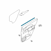 OEM 2006 Kia Sportage WEATHERSTRIP-Rear Door Belt Inside Diagram - 833311F000