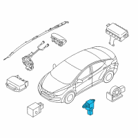 OEM 2014 Hyundai Elantra Sensor Assembly-Side Impact, Front Diagram - 95920-3X100