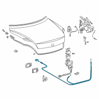 OEM Lexus Cable Sub-Assy, Luggage Door Lock Control Diagram - 64607-24050