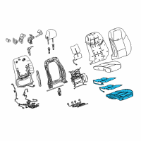 OEM 2017 Cadillac ATS Seat Cushion Pad Diagram - 84138313