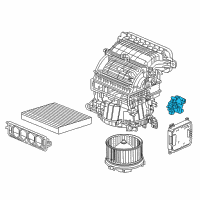OEM 2022 Acura RDX Motor Assembly, Fresh/Recirculating Diagram - 79350-TAA-J41